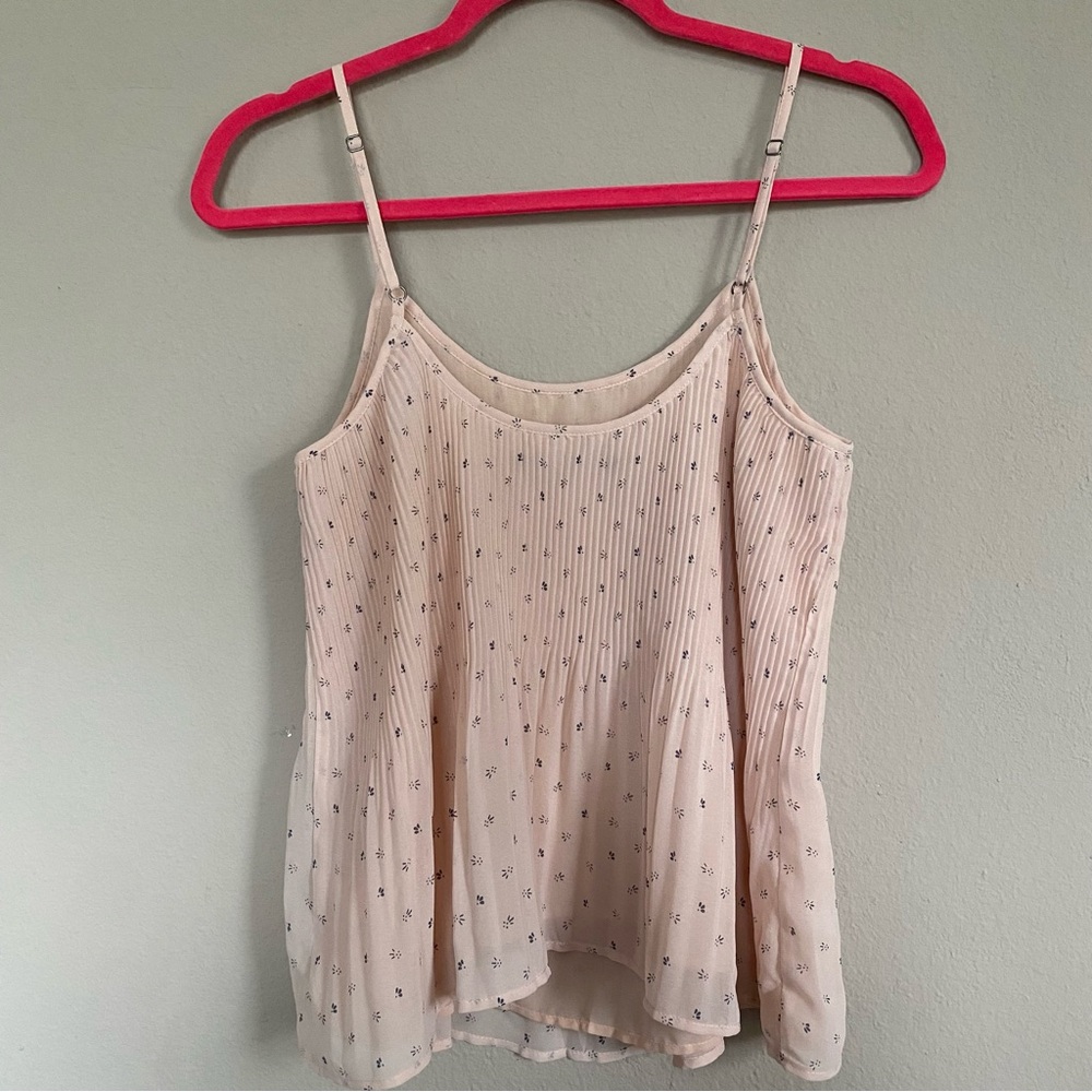 Abercrombie & Fitch Blush Pink Pleated Spaghetti Strap Cami - Picture 9 of 9
